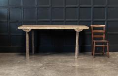 19thC Primitive Elm Pine Butchers Work Table - 2013682