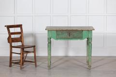 19thC Scandinavian Green Painted Table Desk - 2781537