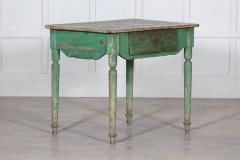19thC Scandinavian Green Painted Table Desk - 2781542