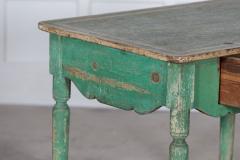 19thC Scandinavian Green Painted Table Desk - 2781543
