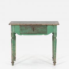 19thC Scandinavian Green Painted Table Desk - 2784016
