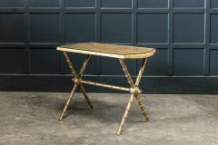 19thC Simulated Marble Glass Faux Bamboo Side Table - 1946682