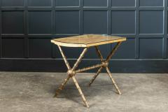 19thC Simulated Marble Glass Faux Bamboo Side Table - 1946684