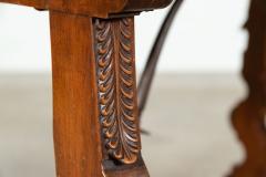 19thC Spanish Fruitwood Inlaid Trestle Table - 3438343