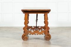19thC Spanish Fruitwood Inlaid Trestle Table - 3438344