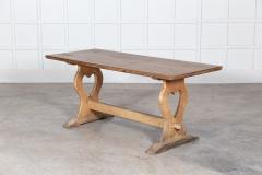 19thC Swedish Oak Trestle Table - 2831501