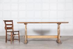 19thC Swedish Oak Trestle Table - 2831503