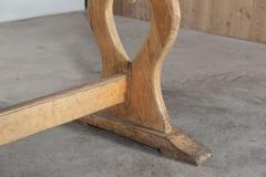 19thC Swedish Oak Trestle Table - 2831504