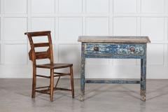19thC Welsh Blue Painted Vernacular Side Table - 2781500