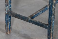 19thC Welsh Blue Painted Vernacular Side Table - 2781503
