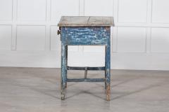 19thC Welsh Blue Painted Vernacular Side Table - 2781505