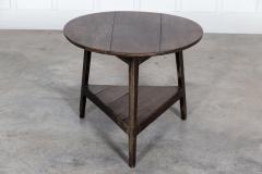 19thC Welsh Oak Tavern Cricket Table - 2862558