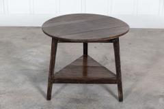 19thC Welsh Oak Tavern Cricket Table - 2862561