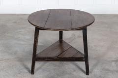 19thC Welsh Oak Tavern Cricket Table - 2862563