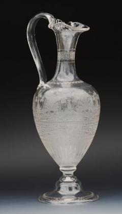 19thc Amphora acid etched claret decanter - 4774468