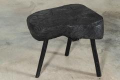 19thc French Ebonised Provincial Elm Chopping Block Table - 3547208