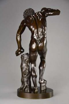 19thc Grand Tour Classical bronze of The Dancing Faun stamped Duchemin - 4756925