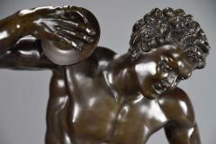 19thc Grand Tour Classical bronze of The Dancing Faun stamped Duchemin - 4756928
