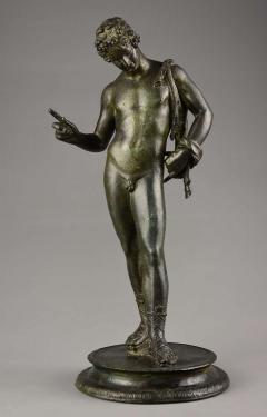 19thc Grand Tour Neapolitan bronze of Narcissus or Bacchus - 4752769