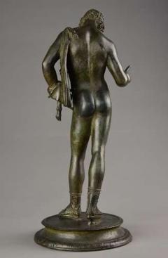 19thc Grand Tour Neapolitan bronze of Narcissus or Bacchus - 4752868