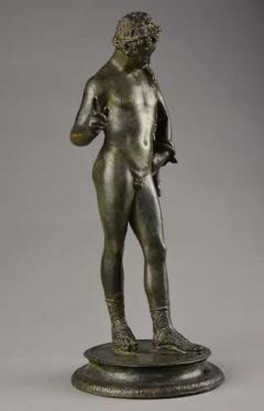 19thc Grand Tour Neapolitan bronze of Narcissus or Bacchus - 4752869