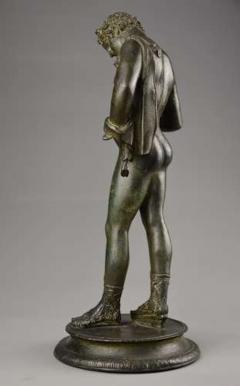19thc Grand Tour Neapolitan bronze of Narcissus or Bacchus - 4752873