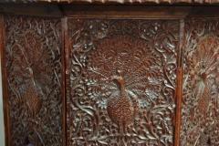19thc Indian octagonal carved hardwood table - 4787738