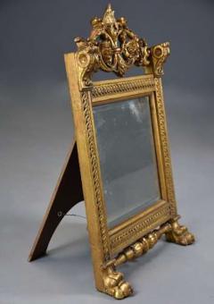 19thc Italian carved giltwood table mirror in the Renaissance style - 4806240