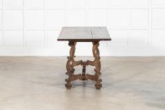 19thc Spanish Oak Trestle Table - 4470129