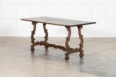 19thc Spanish Oak Trestle Table - 4470134
