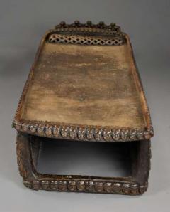 19thc hand carved hardwood African Bamileke ceremonial bed or coffee table  - 4757002