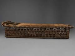 19thc hand carved hardwood African Bamileke ceremonial bed or coffee table  - 4757005