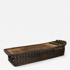 19thc hand carved hardwood African Bamileke ceremonial bed or coffee table  - 4762015