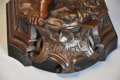 19thc large bronzed spelter figure of a farm labourer signed Milliot - 4799965