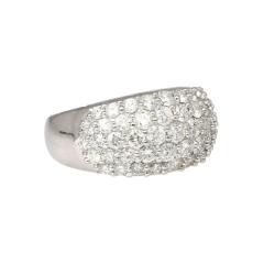 2 51 Carat Diamond Pav Cluster Band Platinum Ring - 3832433