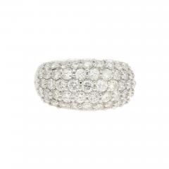 2 51 Carat Diamond Pav Cluster Band Platinum Ring - 3834938