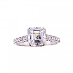 2 51 Carat G I A Asscher Cut Diamond Platinum Solitaire Ring - 2442594