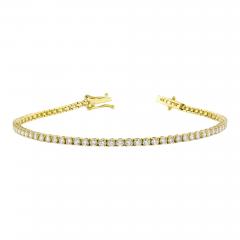 2 76CT YELLOW GOLD DIAMOND TENNIS BRACELET - 3631733