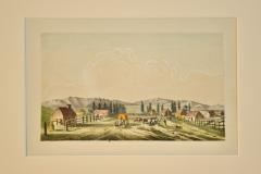 2 Antique Watercolors George Caitlin Salt Lake City Founding Mormons - 1713697