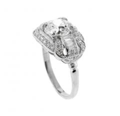 2 Carat Old European Cut Art Deco Diamond Ring - 2622390