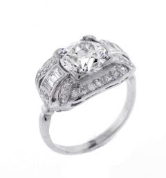 2 Carat Old European Cut Art Deco Diamond Ring - 2622391
