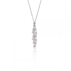 2 Carat tw Diamond Dangling Platinum Pendant Necklace - 3876966