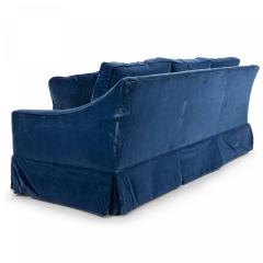 2 Contemporary Blue Velvet Sofas - 4171436