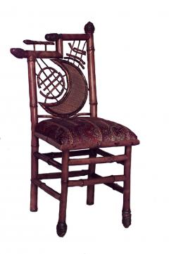 2 English Victorian bamboo side chairs - 709661