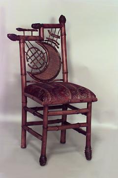 2 English Victorian bamboo side chairs - 709662