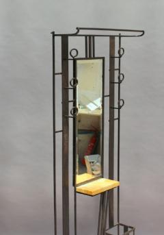 2 Fine French Art Deco Wrought Iron Coat Racks with an Umbrella and Hat Stands - 1184988