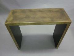 2 Italian Mid Century Modern Patinated Brass Consoles 1970 - 1759397