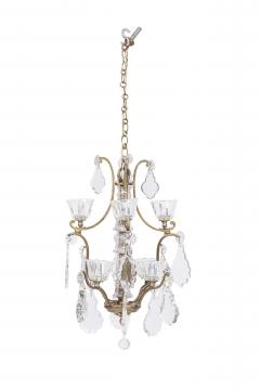 2 Louis XV style Small Dore and Crystal Chandelier - 4170749
