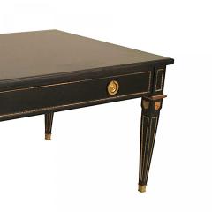 2 Maison Jansen French Louis XVI Style Ebonized and Gilt Coffee Tables - 4650452