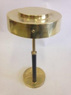 2 Mid Century Modern Brass and Leather Marine Desk Table Lamps England 1930 - 1672355